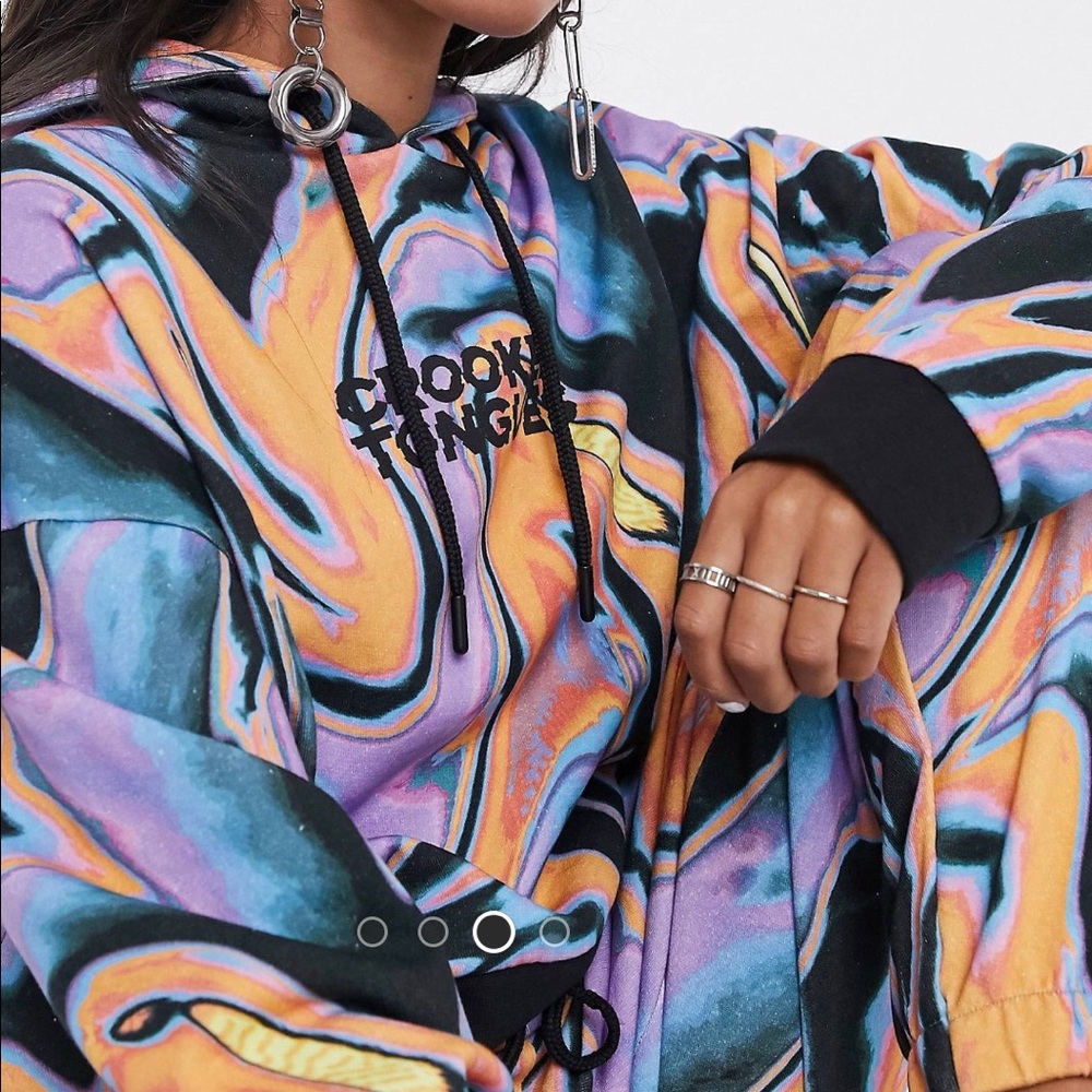Crooked Tongues Tie Dye Hoodie (XL) - Picture 3 of 7